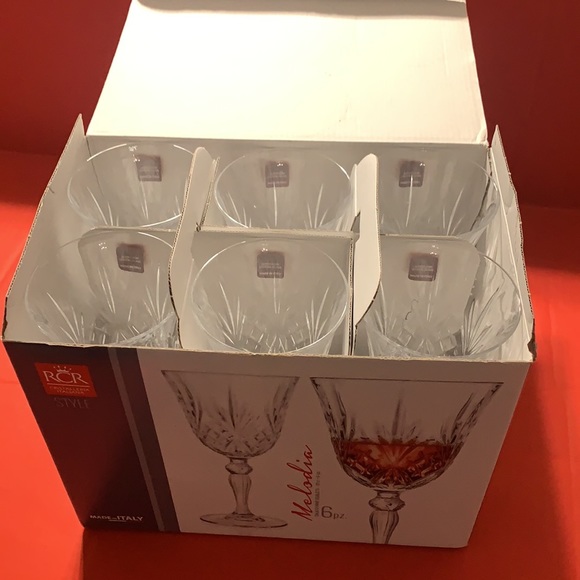 NWOT RCR Melodia Wine Goblets (6 pz.) - Picture 9 of 14